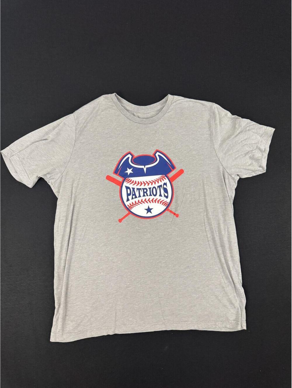Patriots Baseball Graphic T-Shirt Gray X-Large